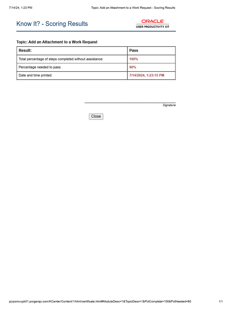 Oracle - Add An Attachment To A Work Request - Results | PDF