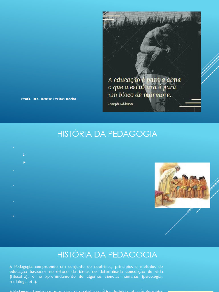 História e Concepção da Pedagogia | PDF | Pedagogia | Science