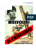 Mussolini define el fascismo