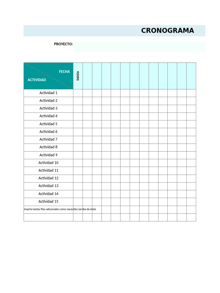 Cronograma de Actividades del Proyecto | PDF