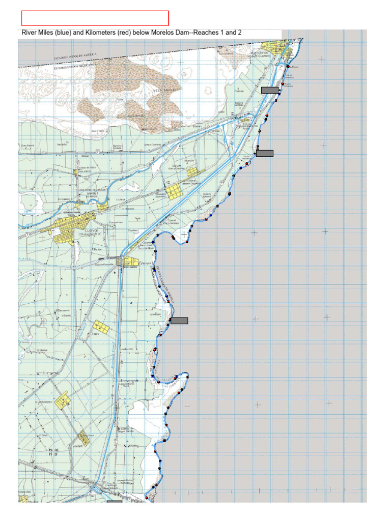 River Distance Maps Below Morelos Dam | PDF