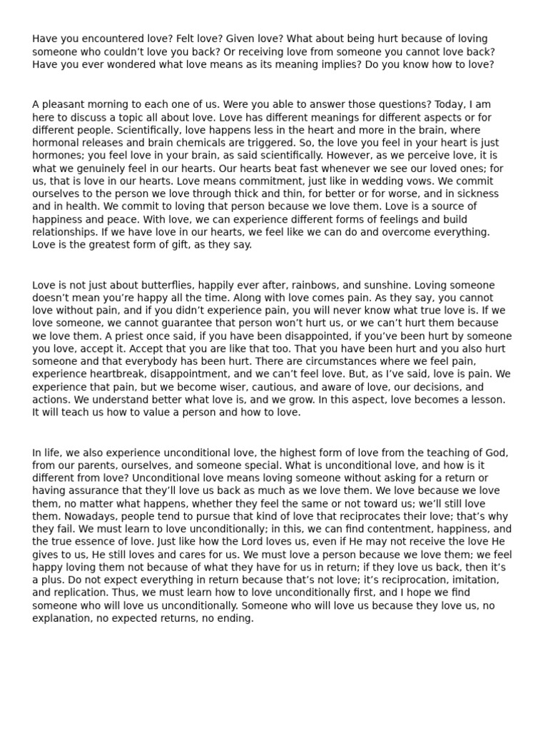 Love Pdf Love Psychological Concepts