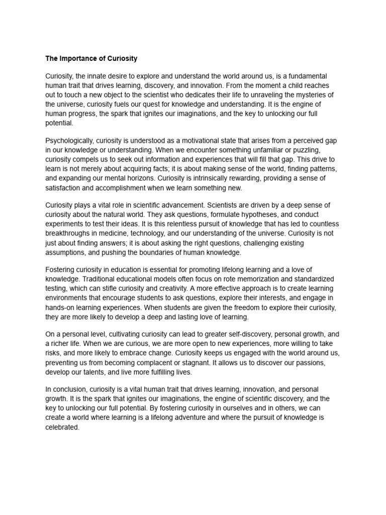 The Power of Curiosity in Learning | PDF | Curiosity | Learning