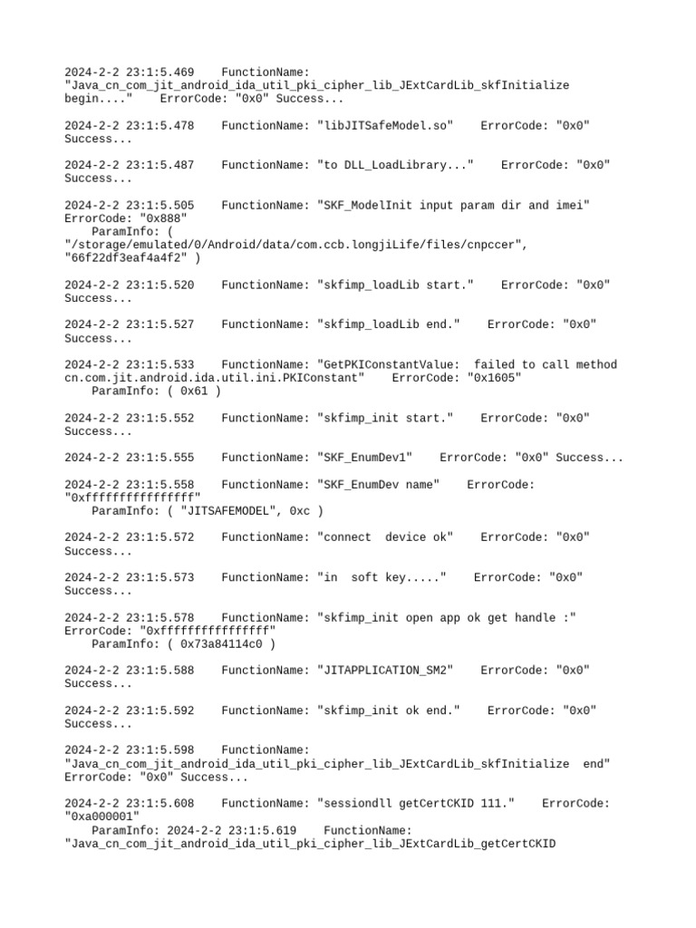 Java PKI Initialization Log Analysis | PDF | Mobile Telecommunications ...