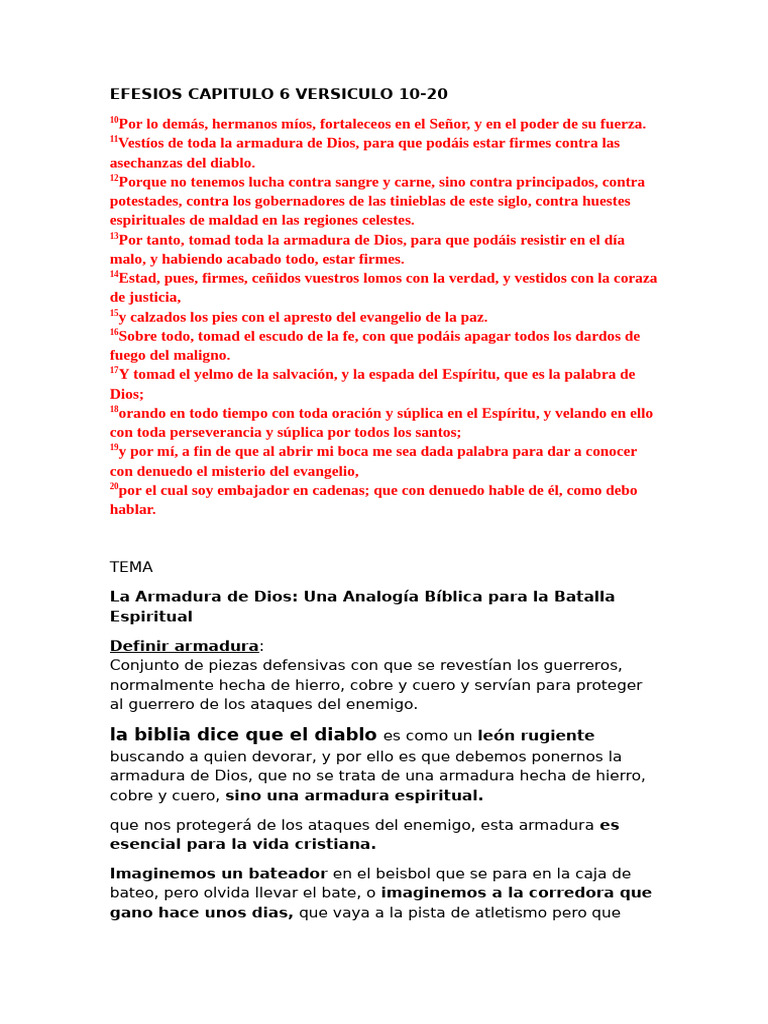 La Armadura de Dios V Final | PDF | Proteger | Fe