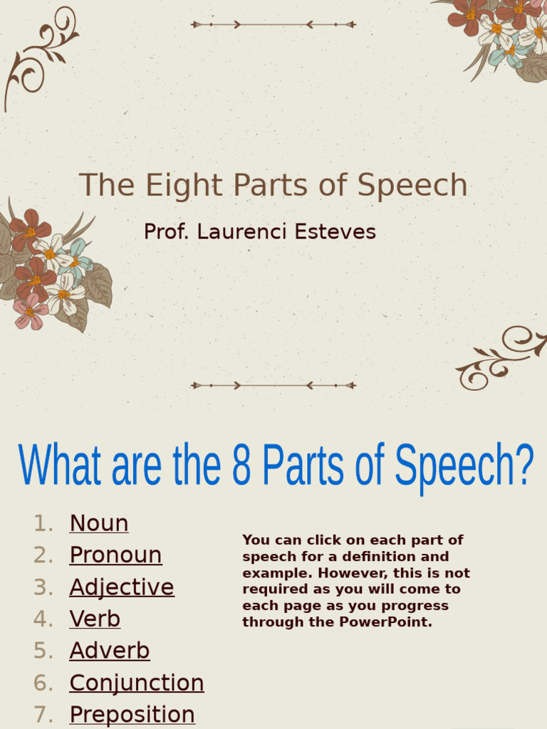 Parts of Speech | PDF | Part Of Speech | Adverb