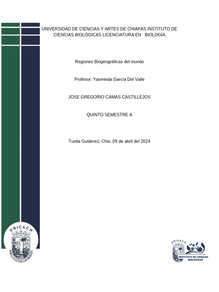 Regiones Biogeográficas del Mundo | PDF