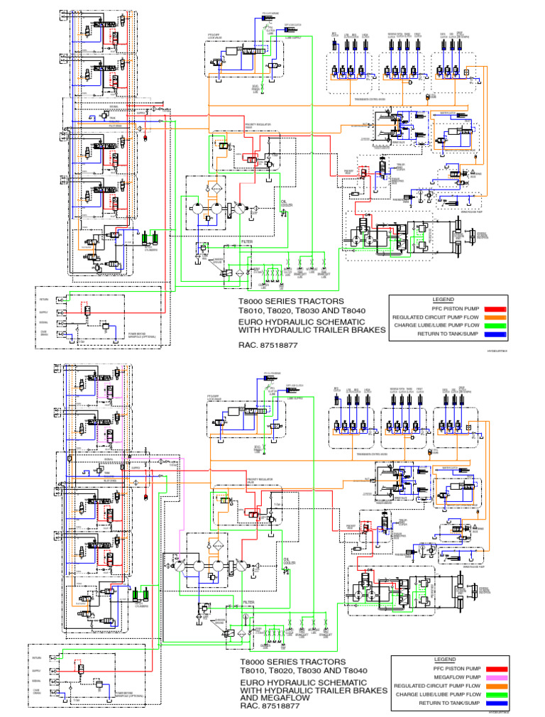T8000 Series Tractor Brake Systems | PDF | Valve | Brake