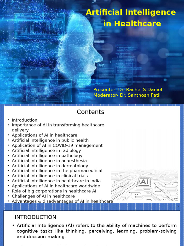 AI in Healthcare | PDF | Artificial Intelligence | Intelligence (AI ...