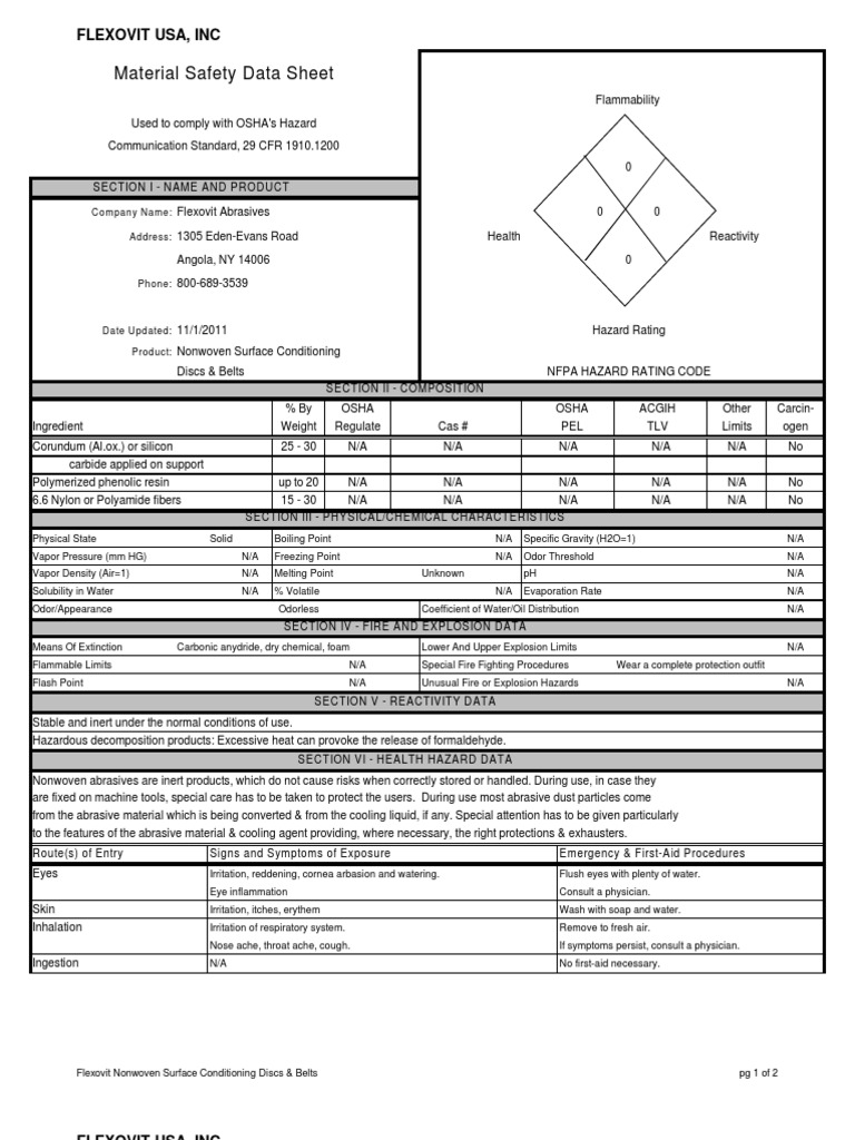 Flexovit Abrasives Surface Conditioning Discs Belts PDF Abrasive