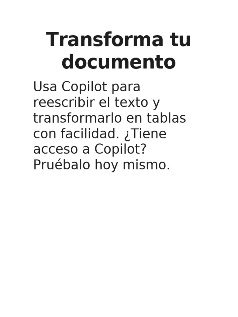 Transforma Tu Documento | PDF