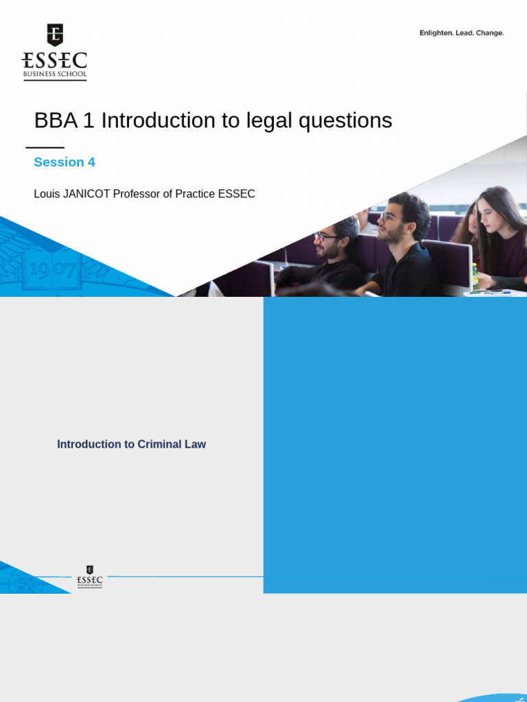 Introduction To Legal Question Session 4 Introduction To Criminal Law ...