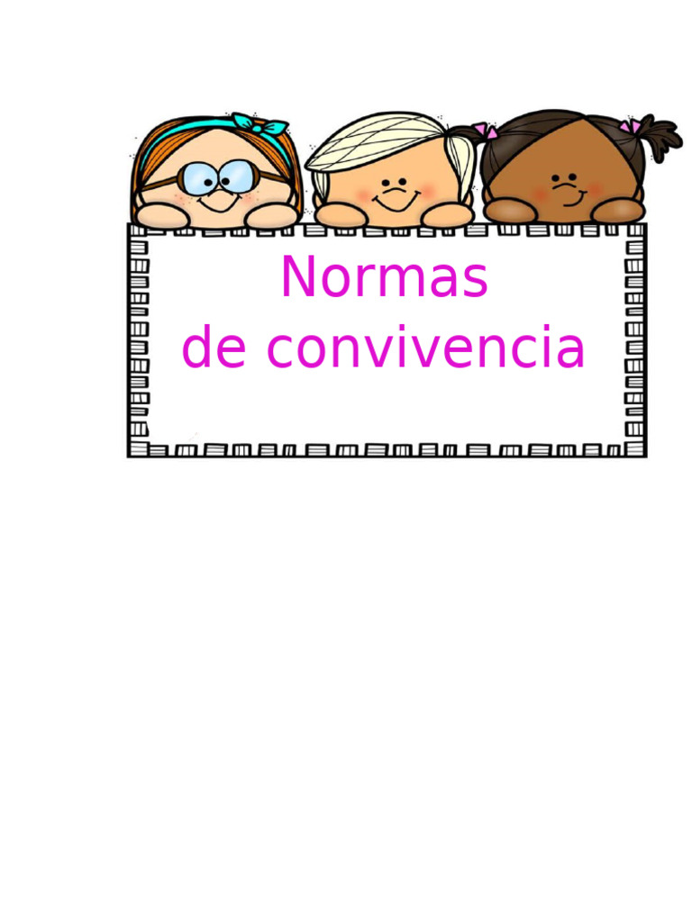 Normas de Convivencia para Colorear | PDF