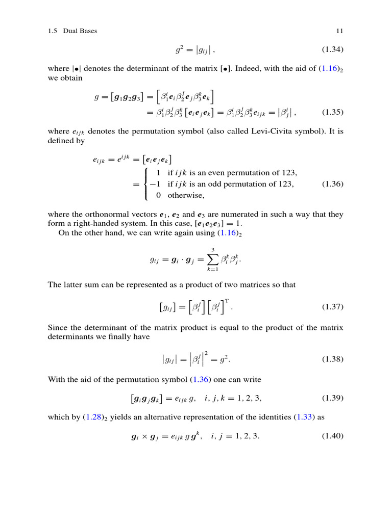 Dual Bases and Second-Order Tensors | PDF | Tensor | Vector Space