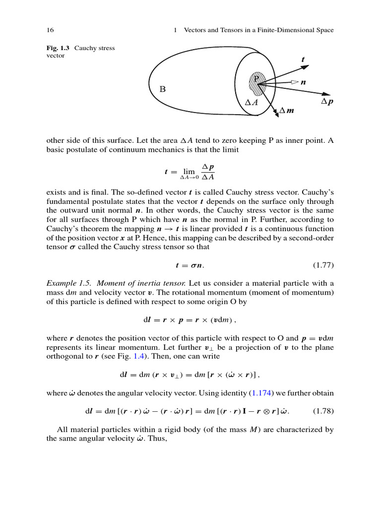 16 1 Vectors and Tensors in A Finite-Dimensional Space Cauchy Stress ...