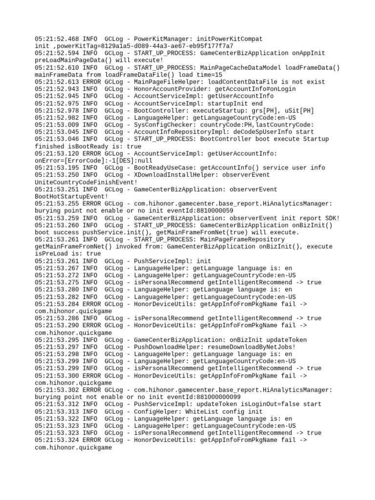 GameCenter Startup Log Analysis | PDF | Hypertext | Software Engineering
