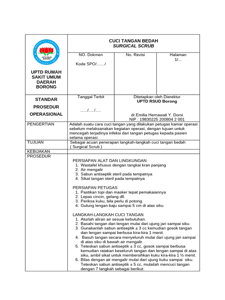 Cuci Tangan Bedah Pdf