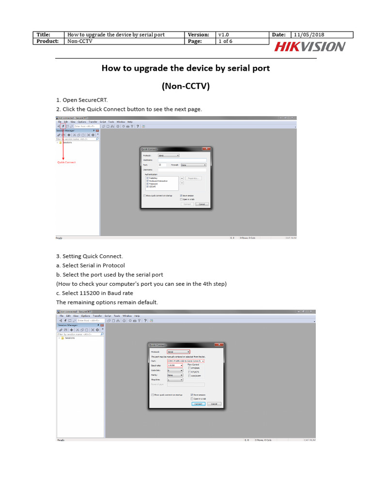 Upgrade Non-CCTV Device via Serial Port | PDF | Ip Address | Computer ...