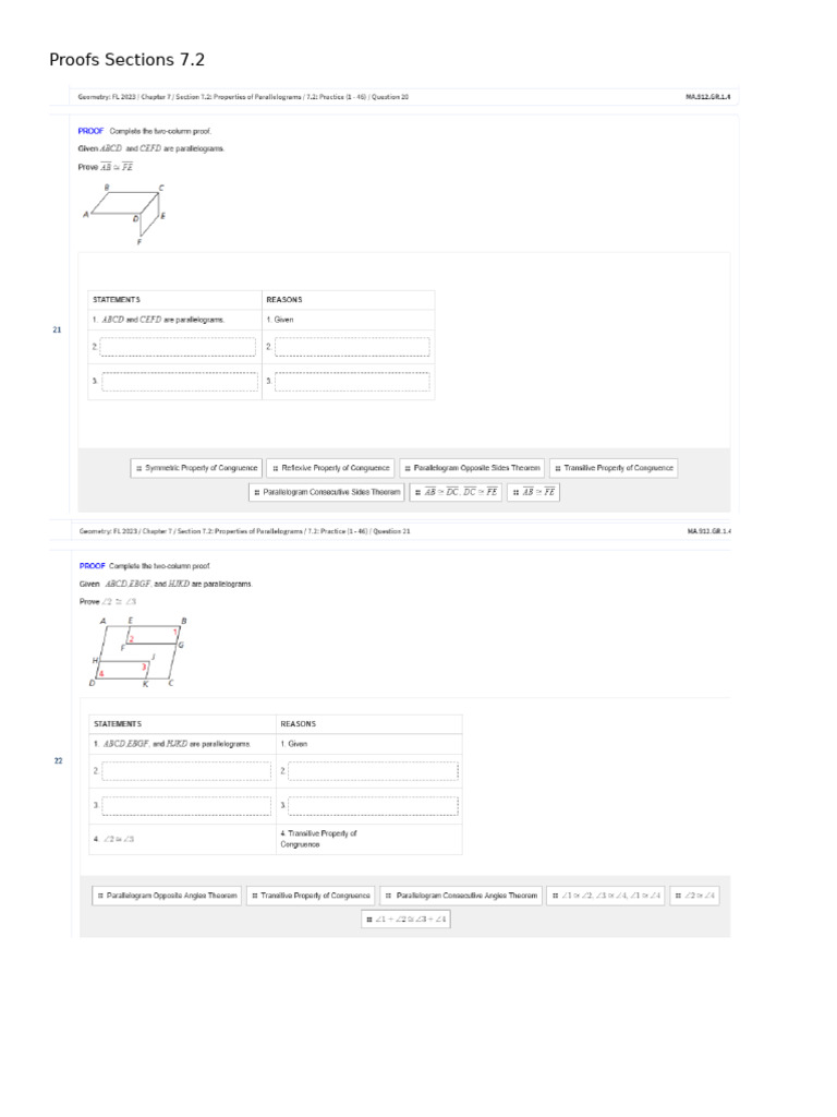Proofs+7 2+and+7 3 | PDF