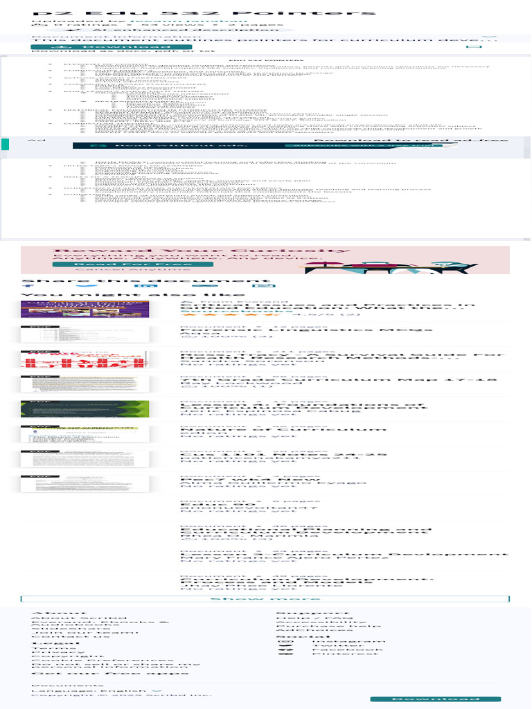p2 Edu 532 Pointers PDF Curriculum Learning | PDF | Curriculum | Learning