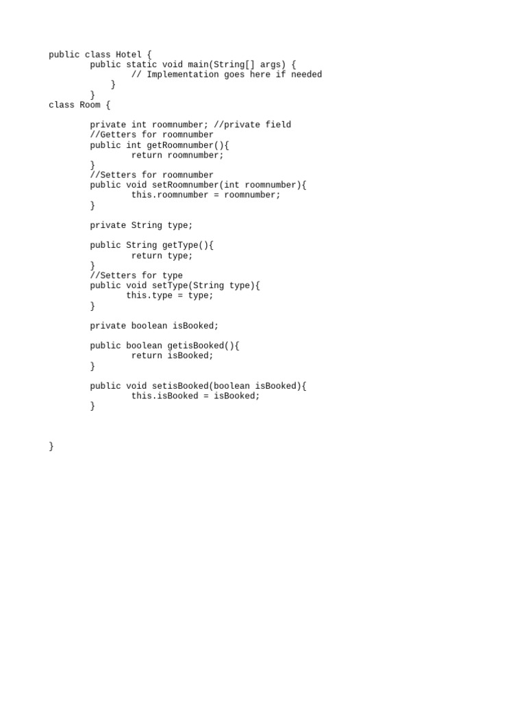 Public class hotel pdf