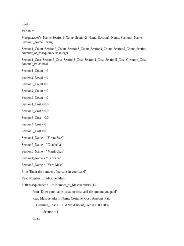 Pseudocode | PDF | Carnival | Computer Programming