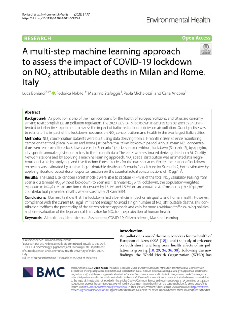 A Multi-Step Machine Learning Approach To Assess The Impact of COVID-19 ...
