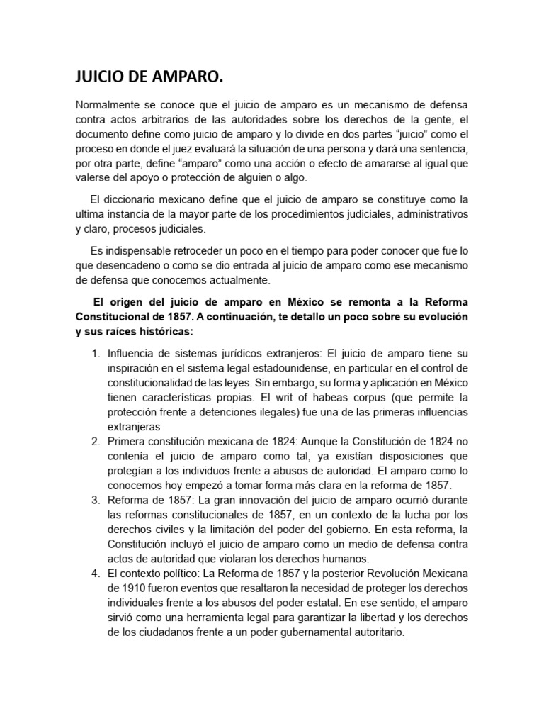 JUICIO DE AMPARO | PDF | Constitución | Derechos