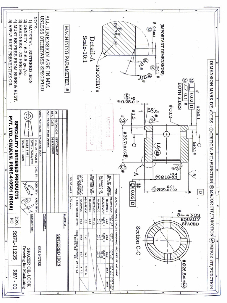 11235 Drawing | PDF | Engineering Tolerance | Secondary Sector Of The ...