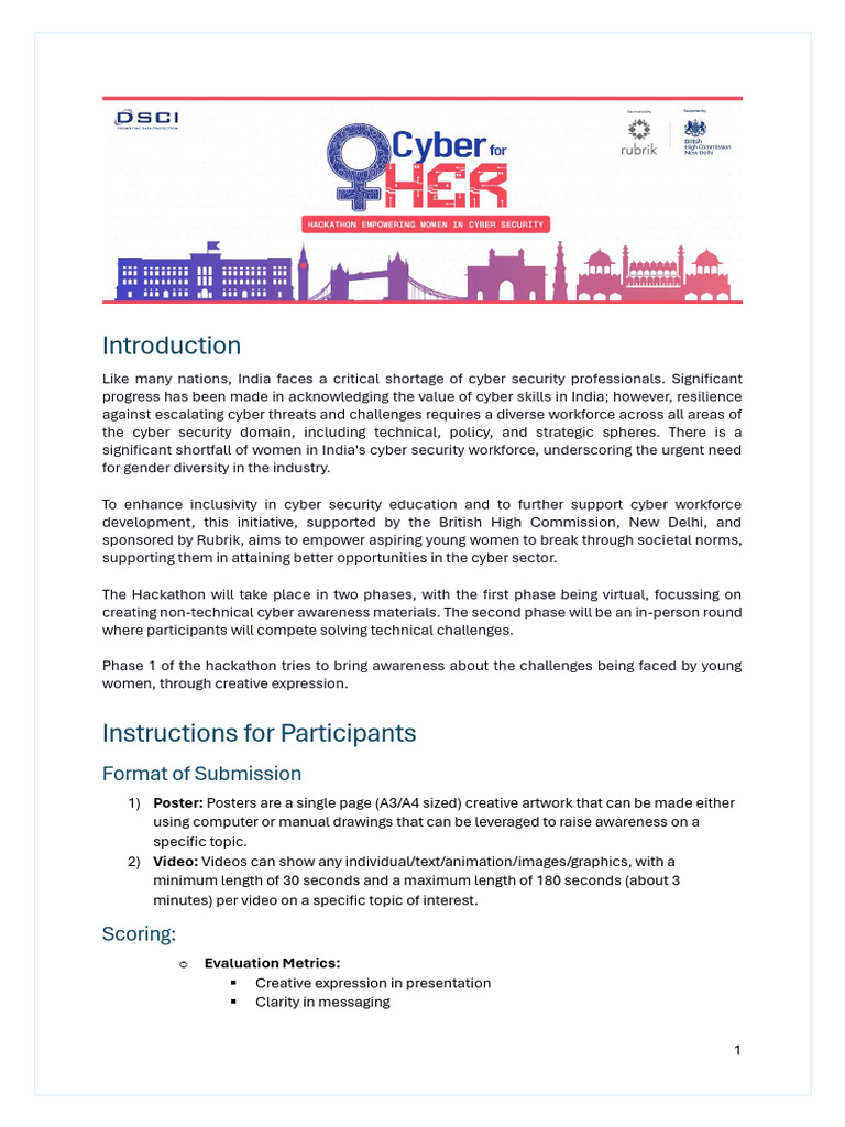 Cyber Awareness Hackathon for Women | PDF | Computer Security | Security
