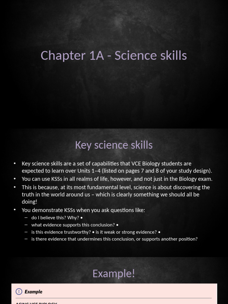 Key Science Skills for VCE Biology | PDF | Experiment | Accuracy And ...