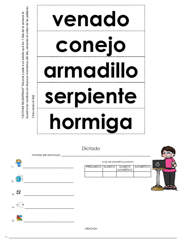 Actividades de Lectura y Escritura Infantil | PDF | Ortografía