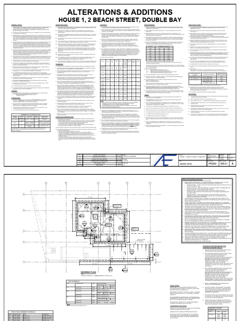 Structural Guidelines for Double Bay House | PDF | Concrete | Pipe ...