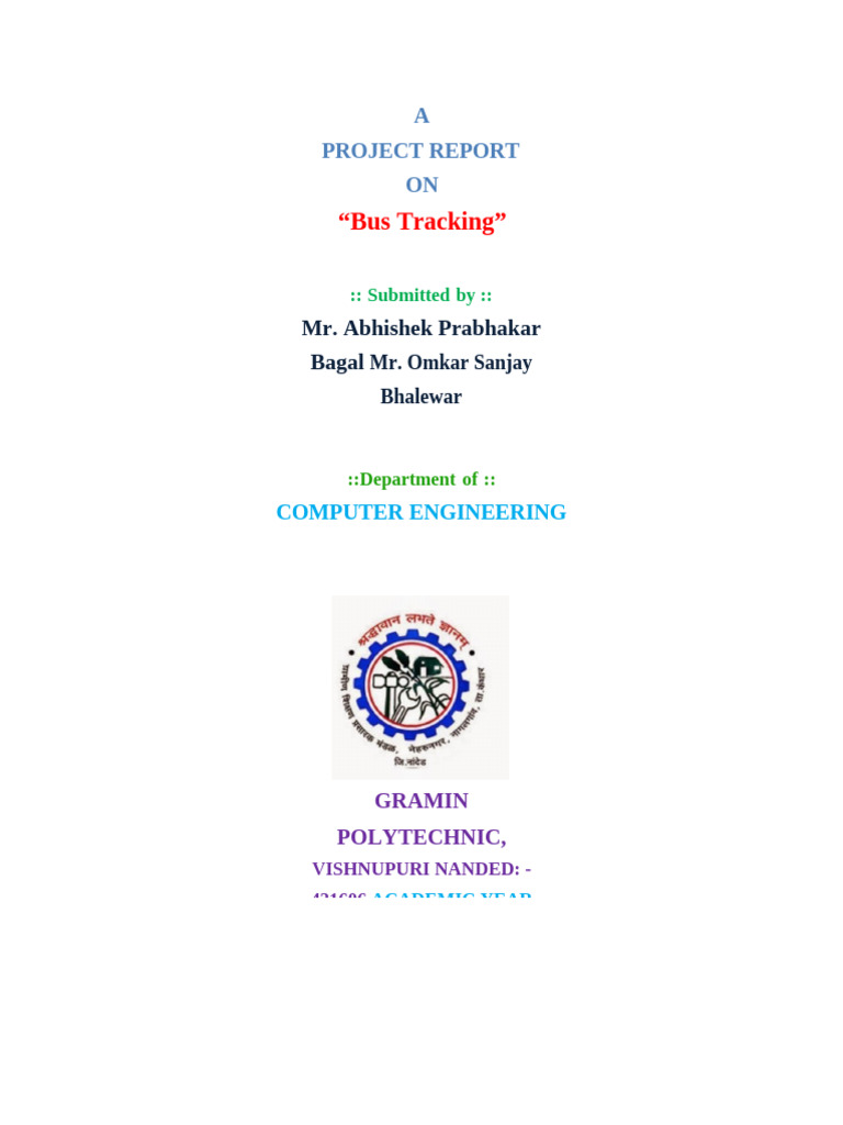 Bus Tracking System Project Report | PDF | Use Case | Unified Modeling ...