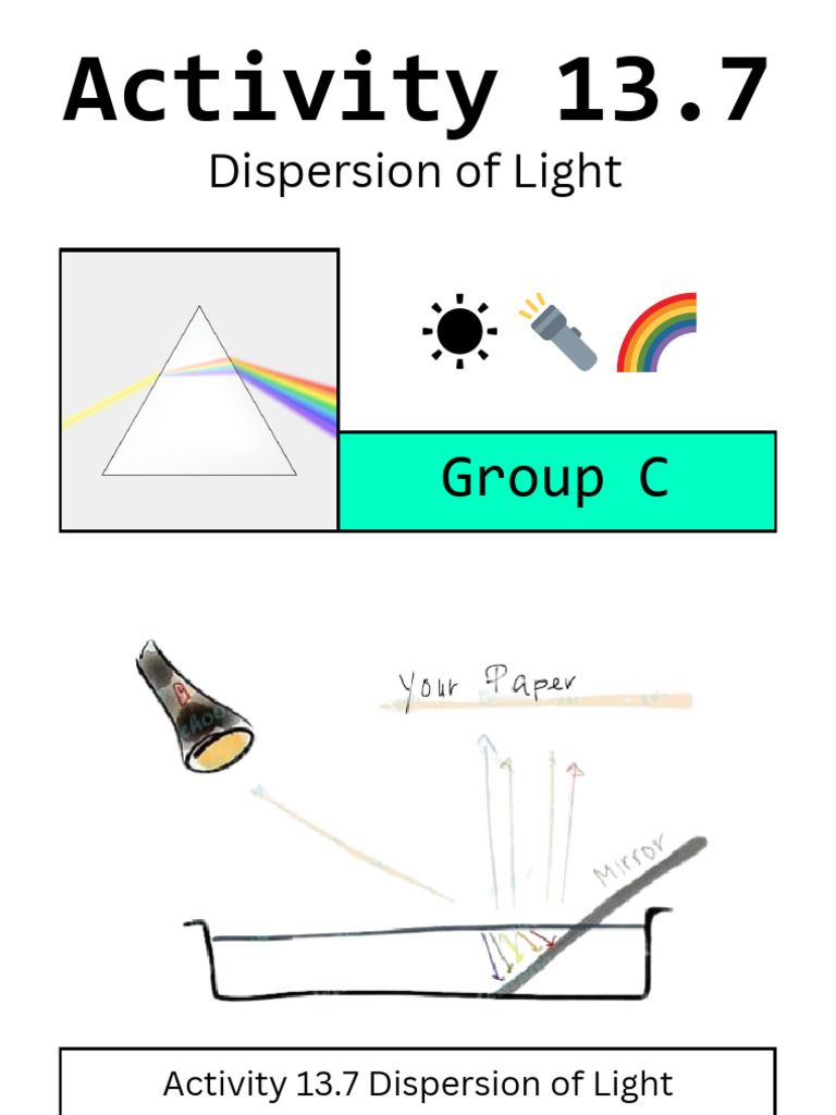 Activity 13.7 Dispersal of Light IMAGES | PDF
