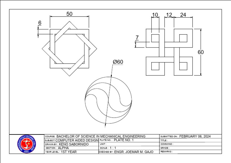 CAD Design Plate for Mechanical Engineering | PDF