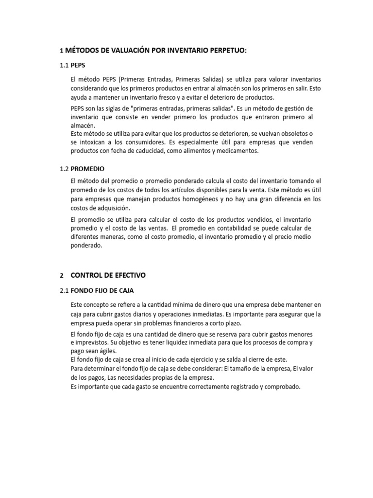 Métodos de Valuación y Control Contable | PDF | Contabilidad | Depreciación