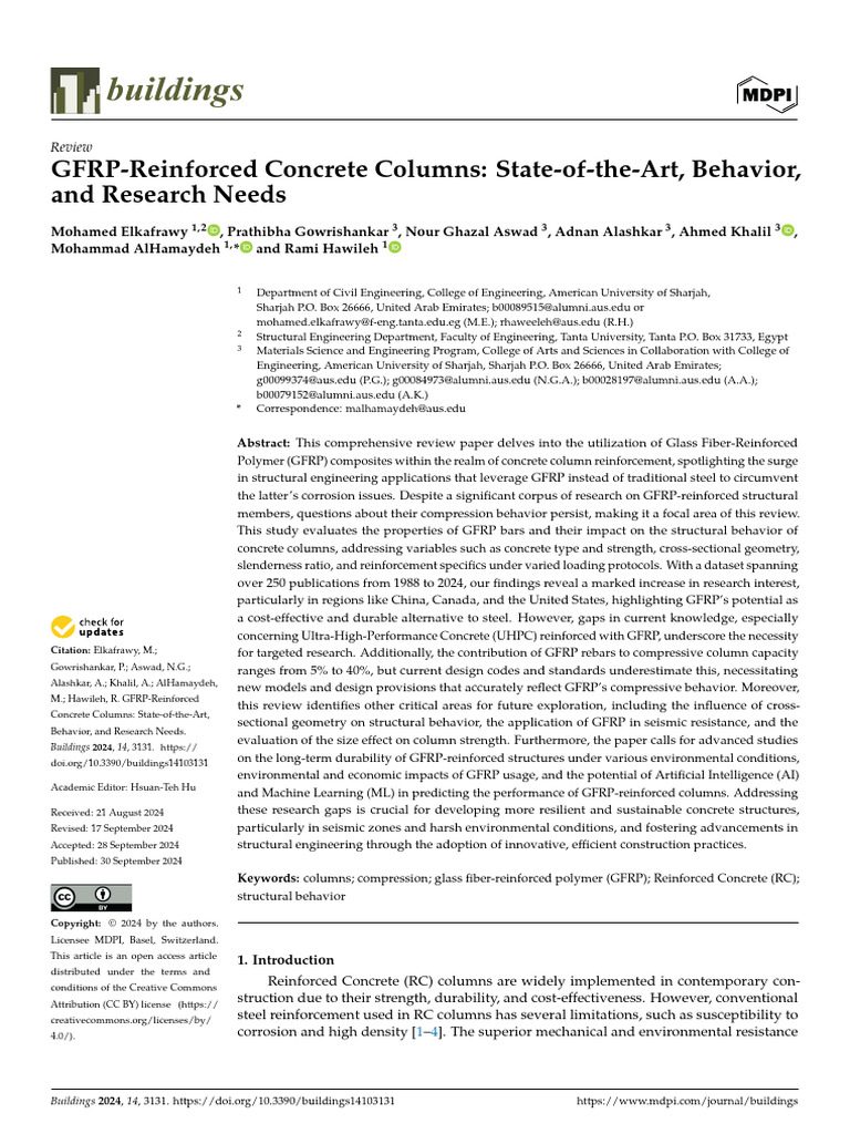 GFRP-Reinforced Concrete Colum | PDF | Fibre Reinforced Plastic ...