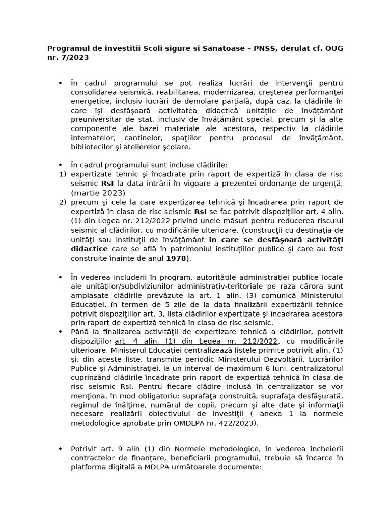 PNSS - Accesare Program | PDF