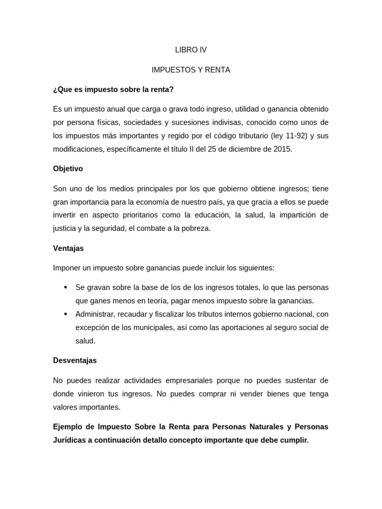Impuestos y Renta | PDF | Impuestos | Impuesto sobre la renta