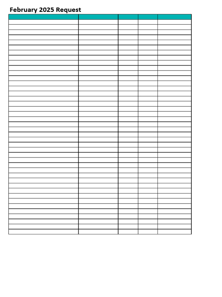 February 2025 Office Supplies Request | PDF | Magenta | Cyan
