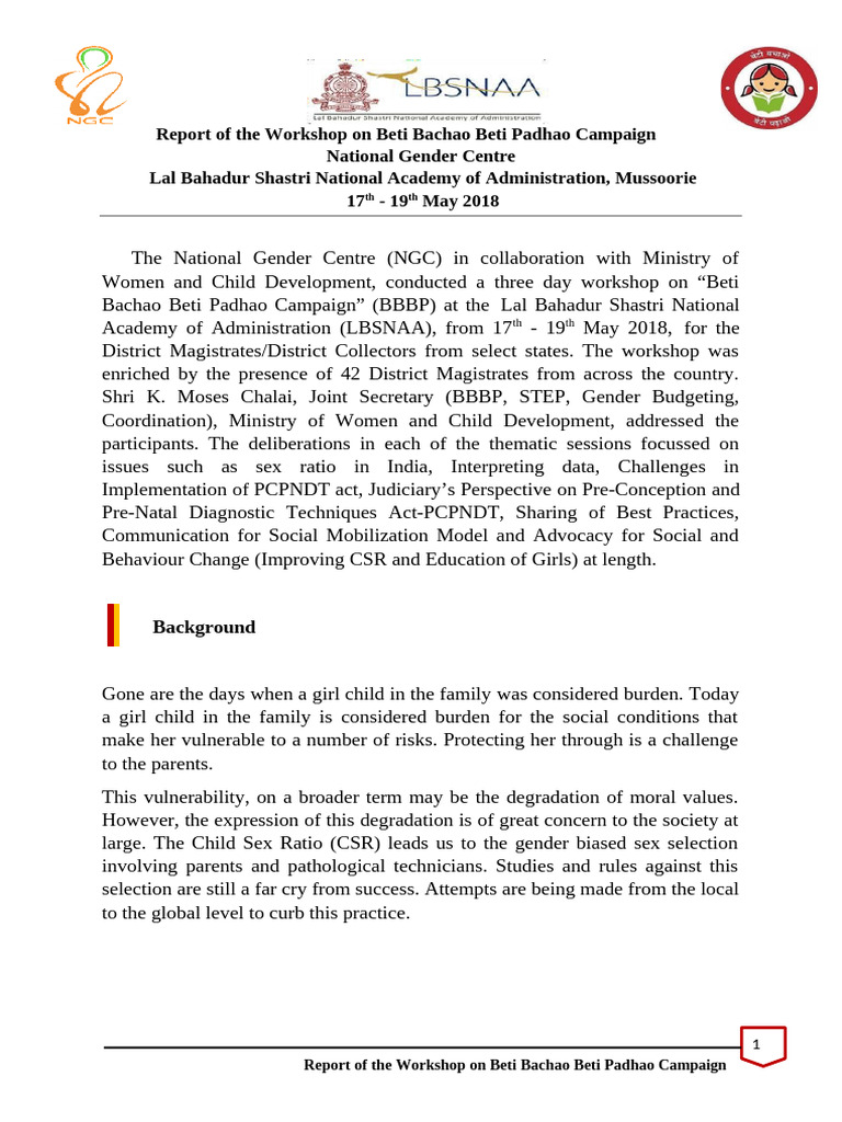 Report of The BBBP - Workshop | PDF