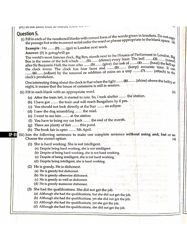 Icse Grammar Practice - 25 | PDF