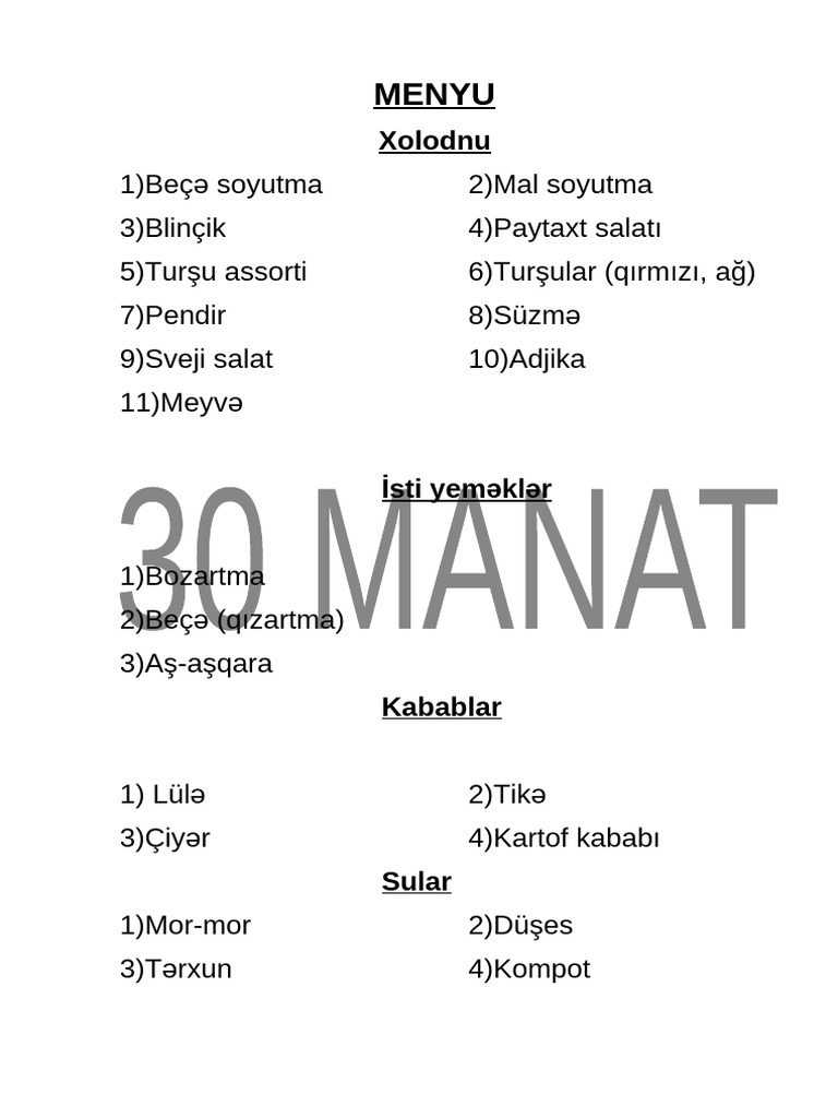 MENYU2 | PDF