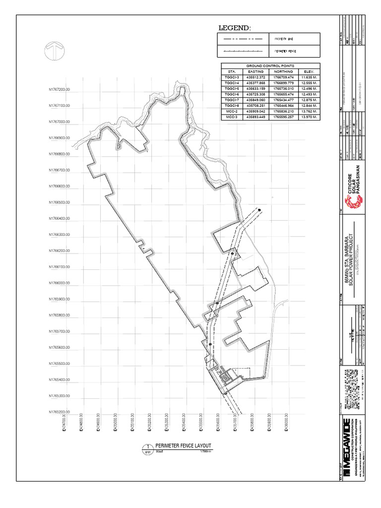 Perimeter Fence Layout for Solar Project | PDF