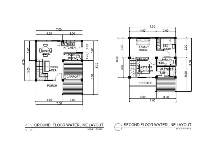 Waterline Layout for Two-Story Home | PDF | Buildings And Structures | Home