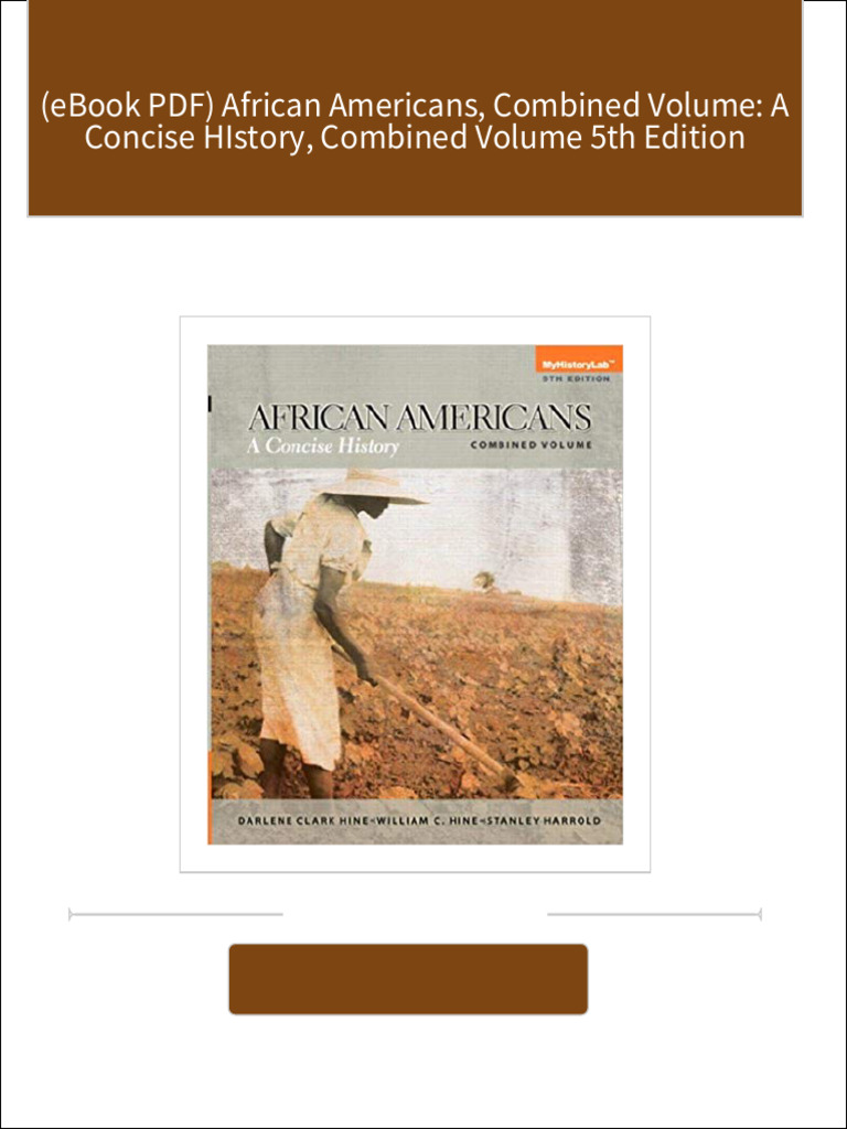  ebook pdf african americans combined volume a concise history