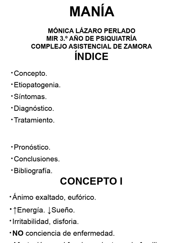 MANÍA | PDF | Manía | Desorden bipolar