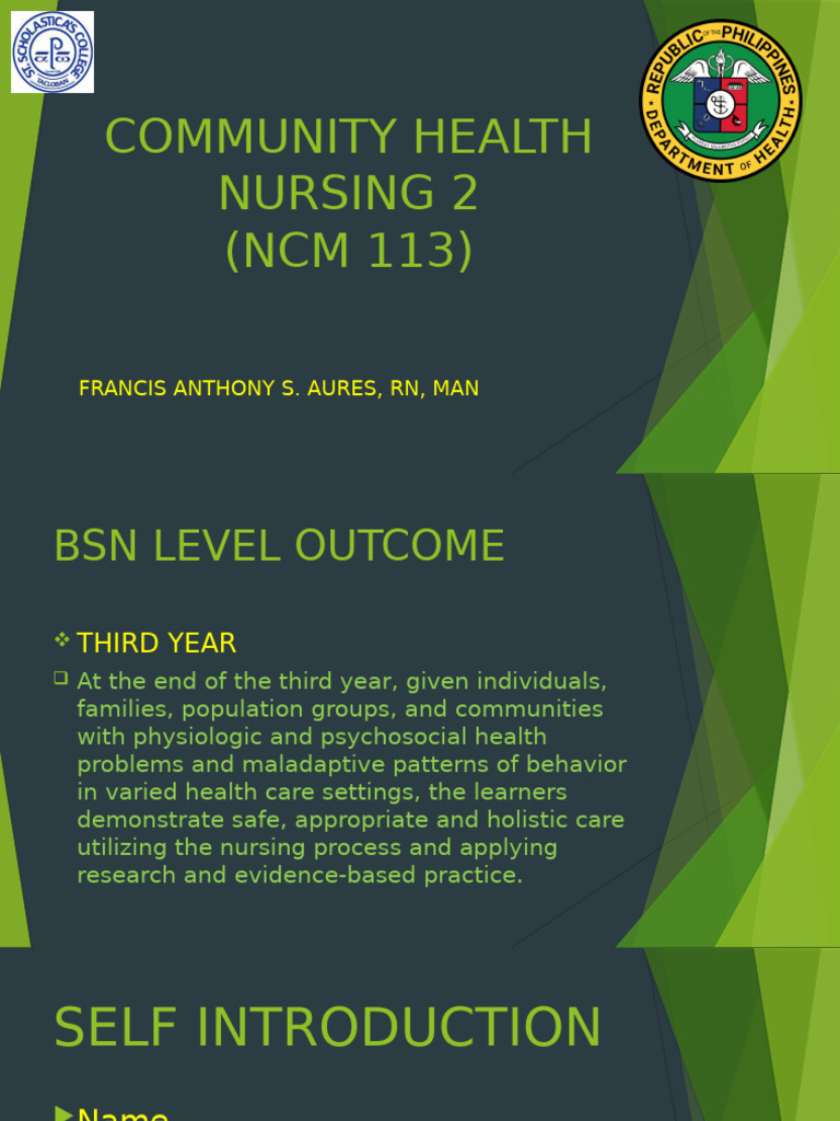 Community Health Nursing 2 - Intro | PDF | Epidemiology | Nursing