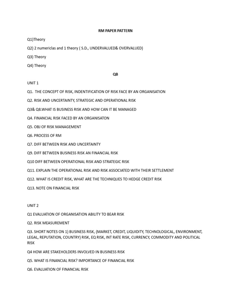 RM QB | PDF